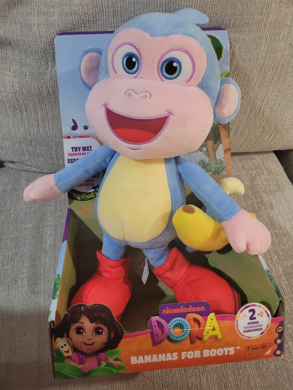 Nickelodeon Dora Bananas for Boots Plush Toy — Blue & Yellow Monkey